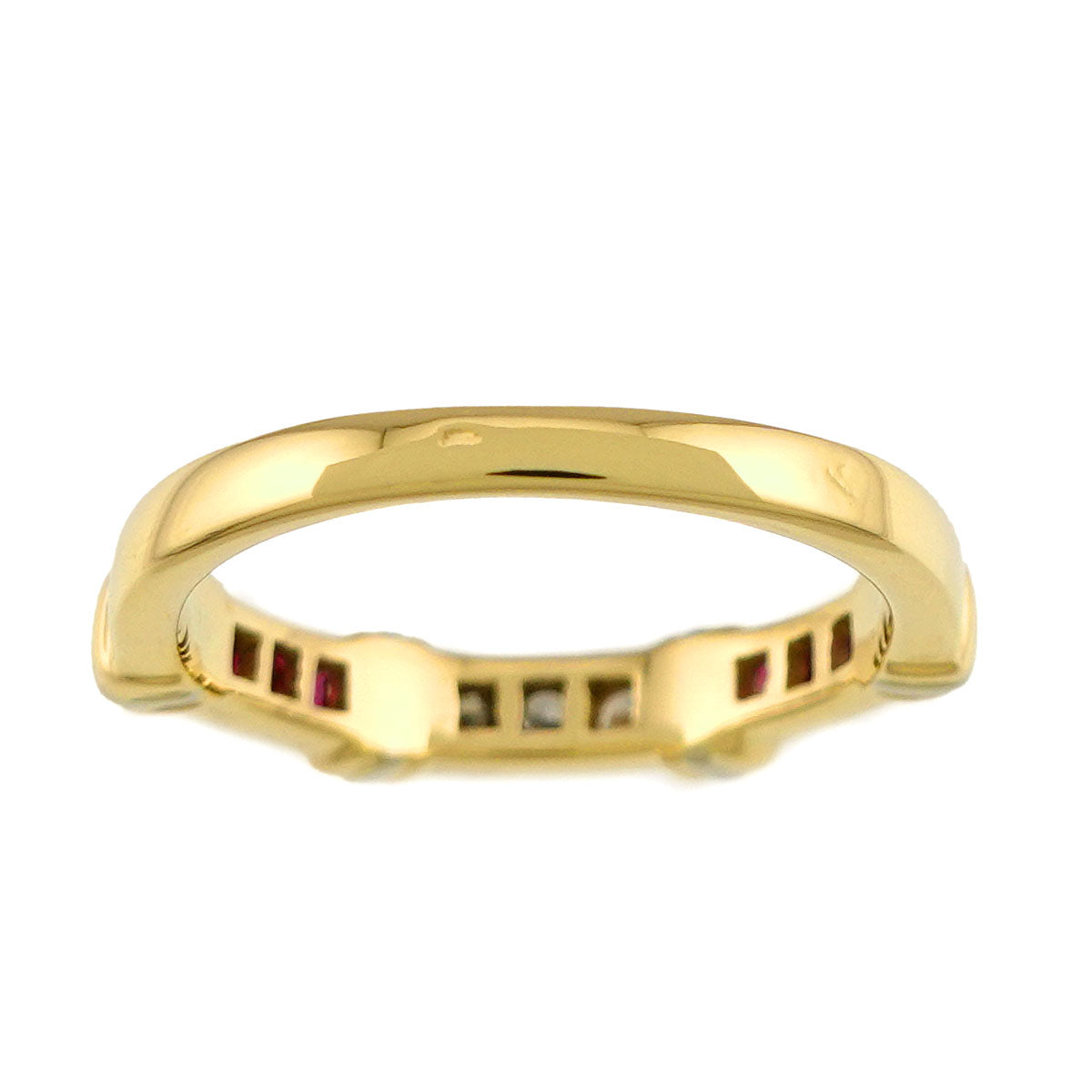 Contessa Diamond Ruby Ring 18K YG WG 750 size53 6-6.25(US)