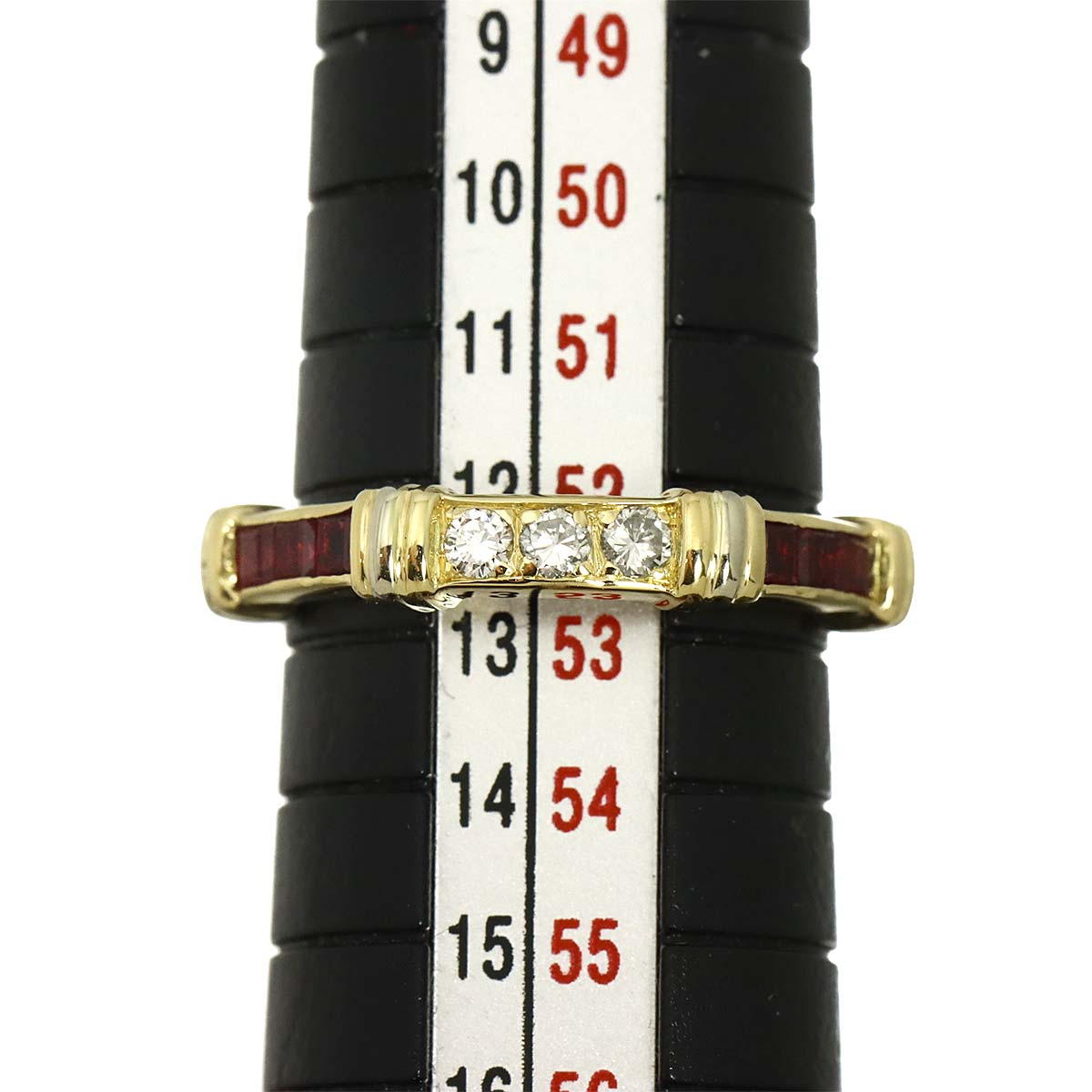 Contessa Diamond Ruby Ring 18K YG WG 750 size53 6-6.25(US)