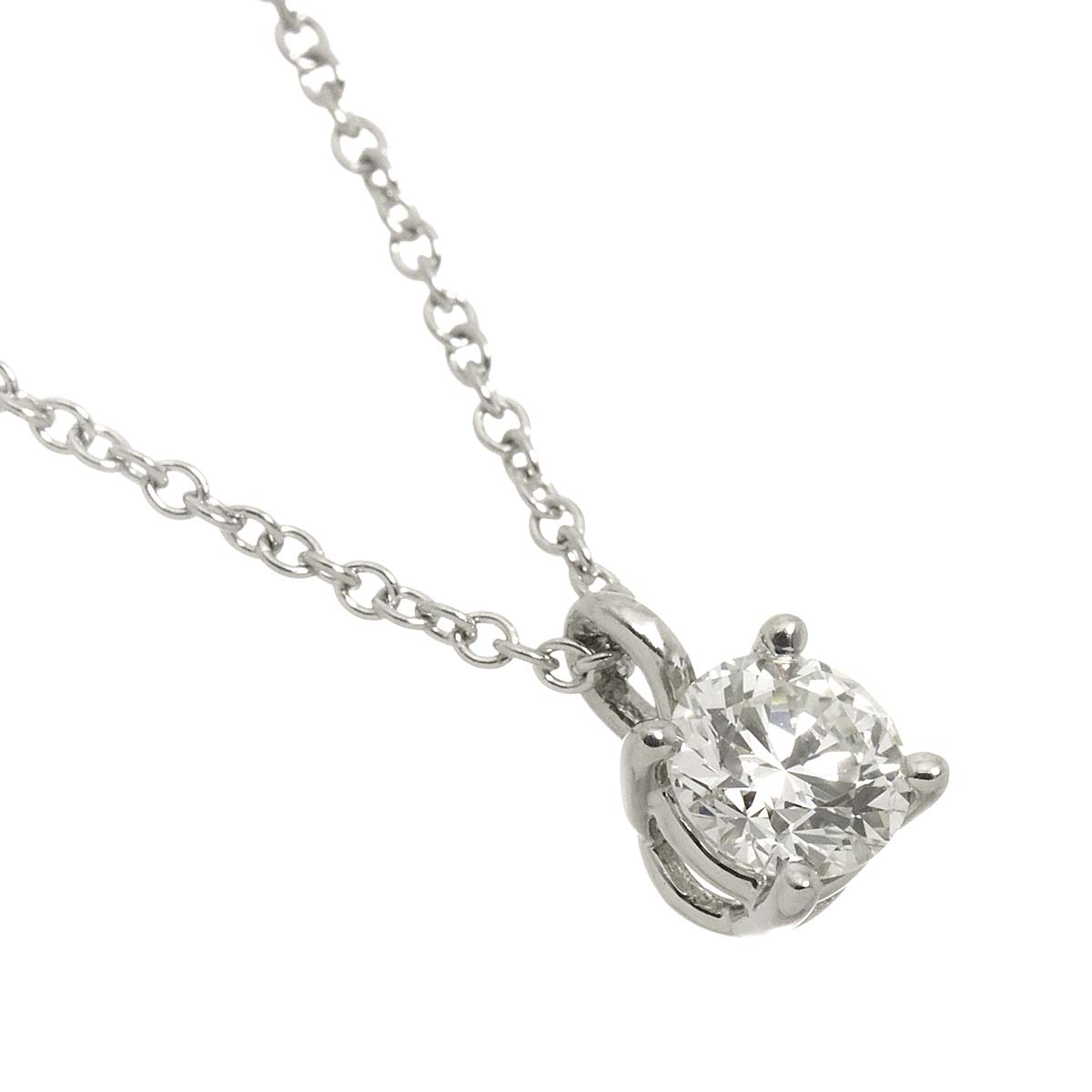 Solitaire Diamond Necklace Platinum