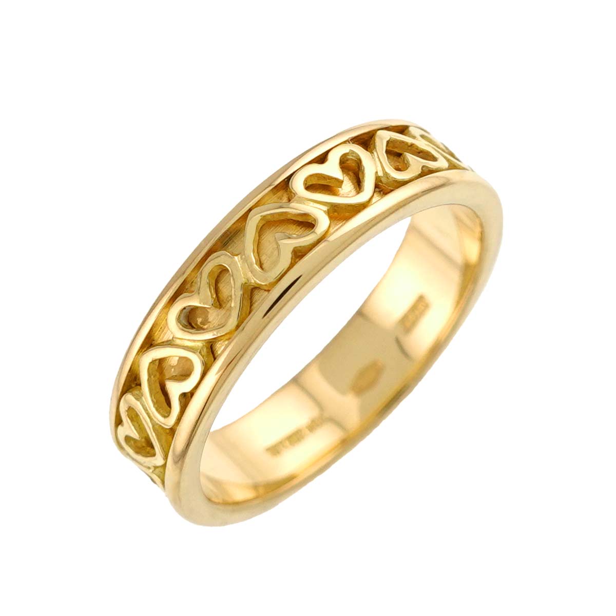 Cut out Heart Ring 18K YG 750 Size5.25-5.5(US)