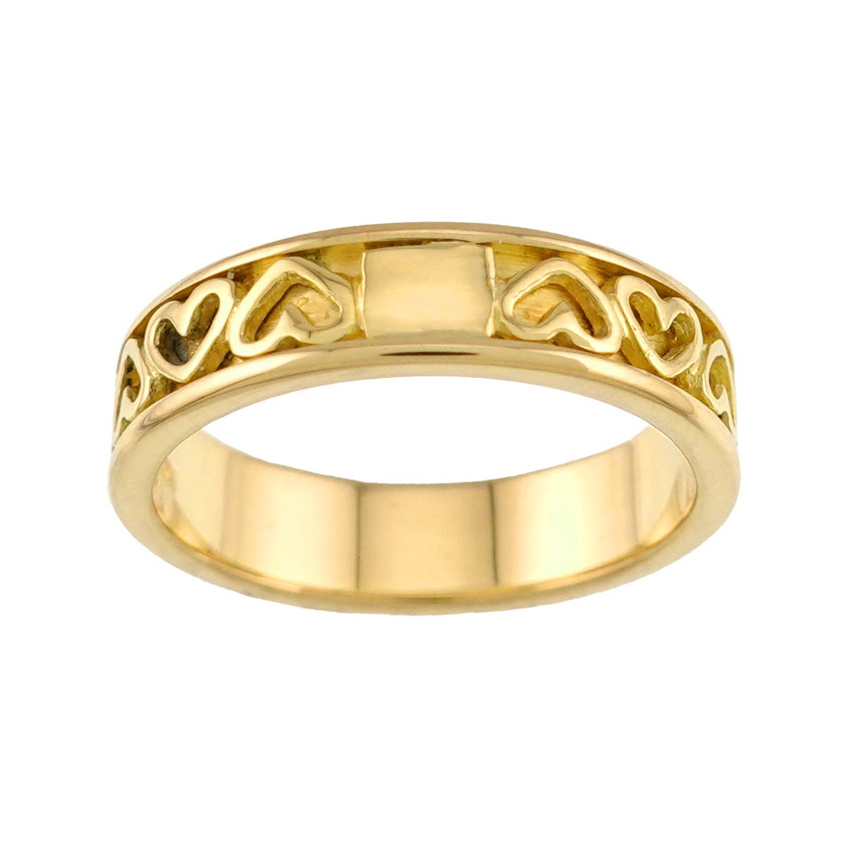 Cut out Heart Ring 18K YG 750 Size5.25-5.5(US)