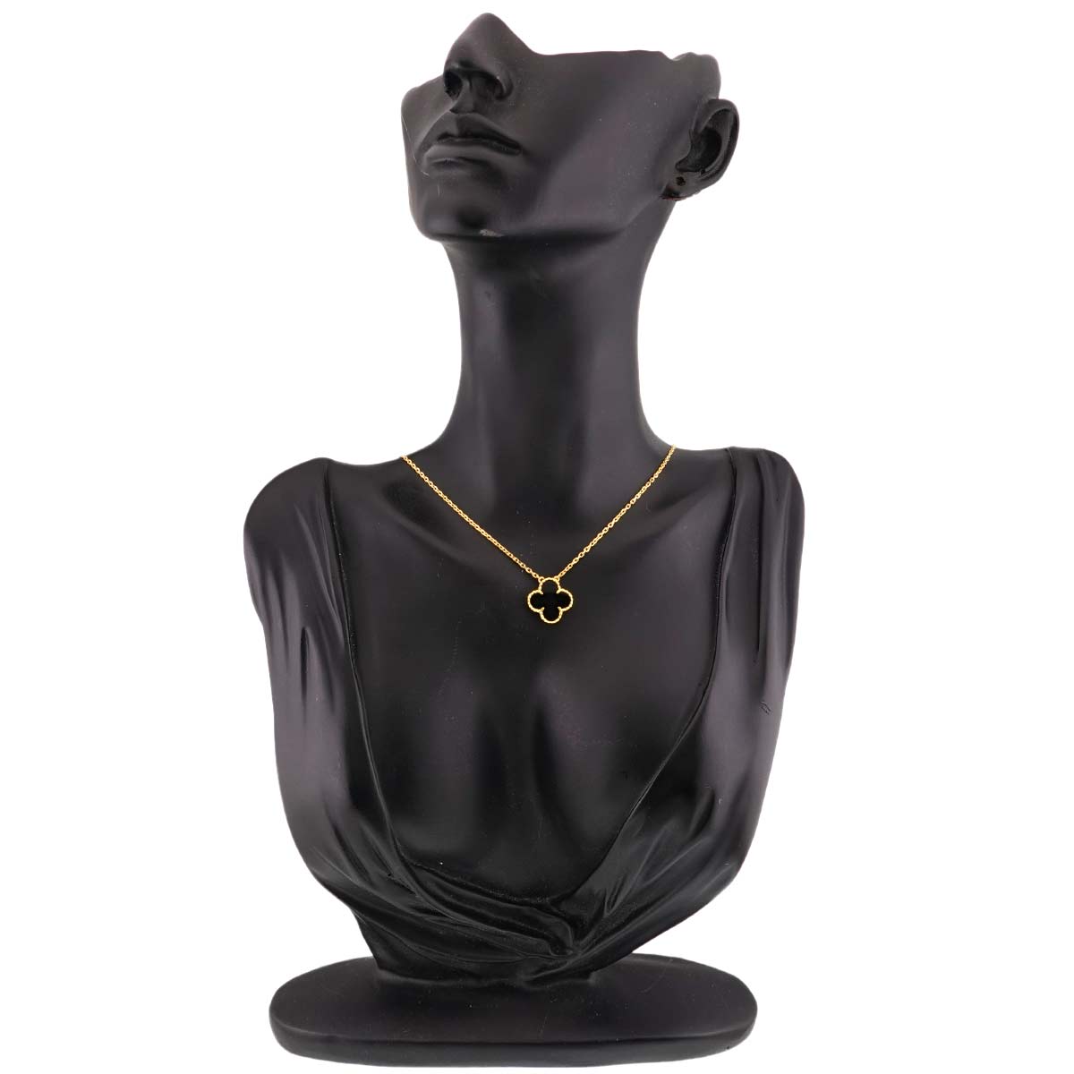 Vintage Alhambra Onyx Necklace 18K YG 750