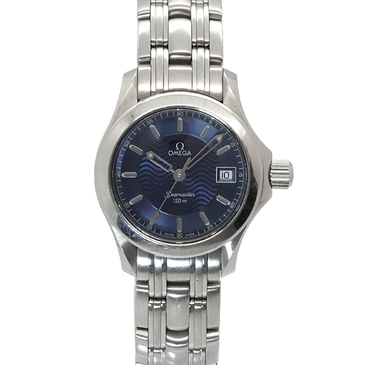 Seamaster 120 2581 81 Date Quartz Blue Dial Ladies Wrist Watch