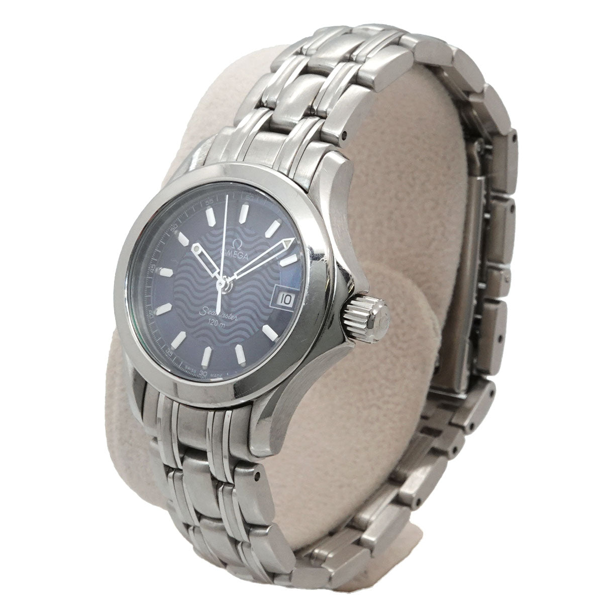 Seamaster 120 2581 81 Date Quartz Blue Dial Ladies Wrist Watch