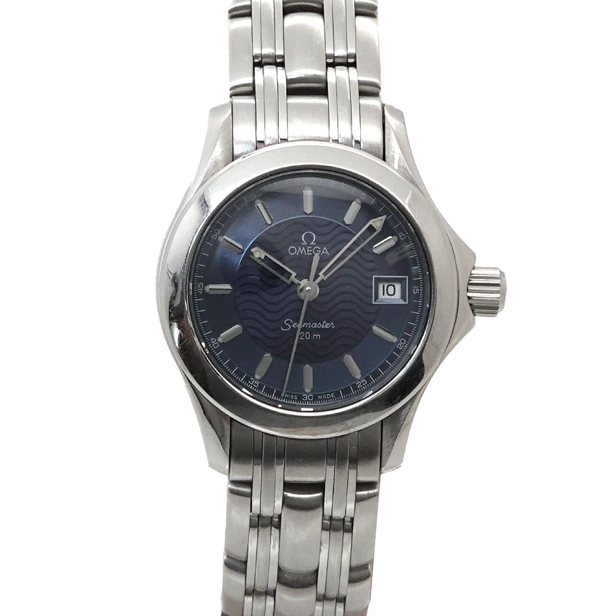 Seamaster 120 2581 81 Date Quartz Blue Dial Ladies Wrist Watch