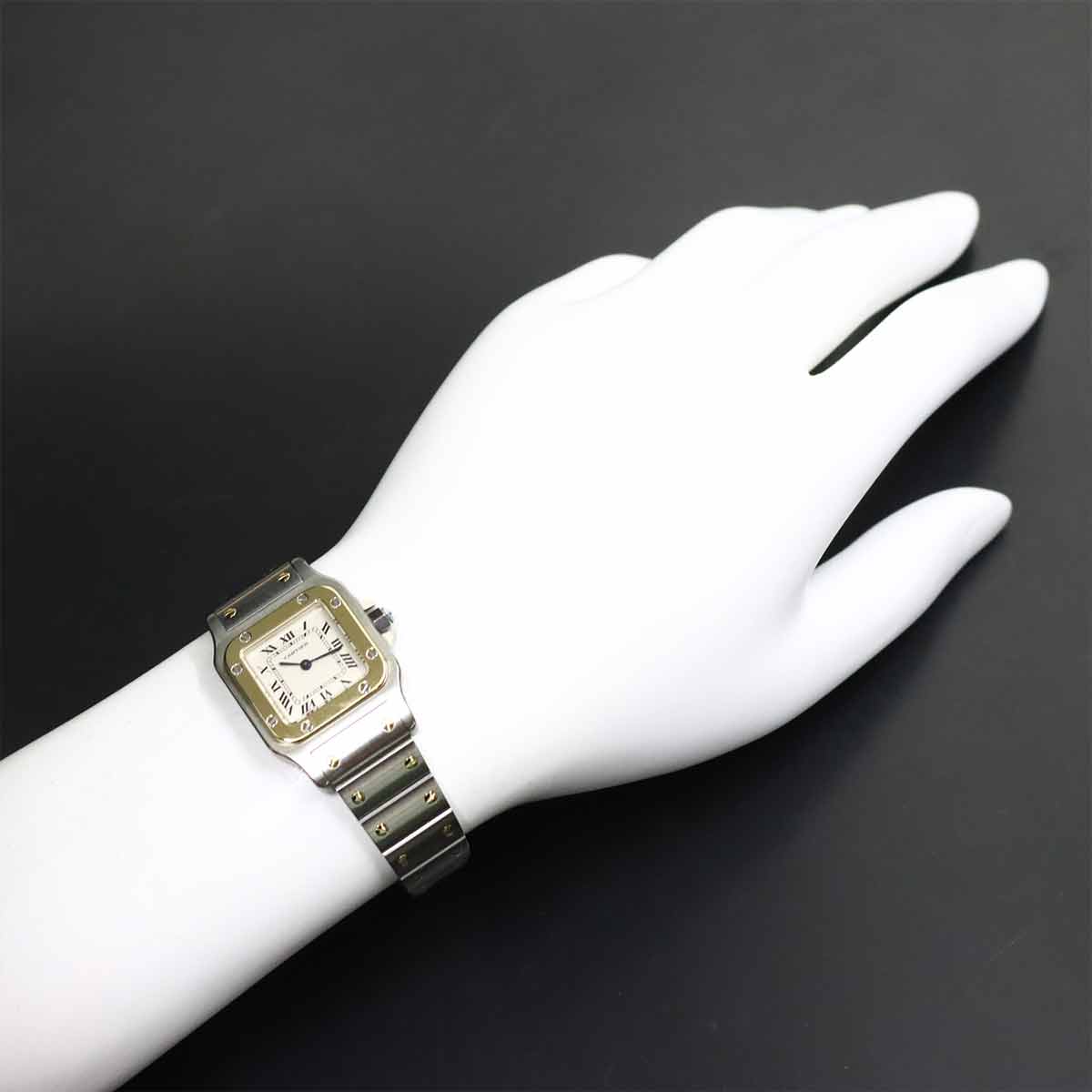 Santos Galbee W20012C4 750 YG Cream Dial Ladies Watch