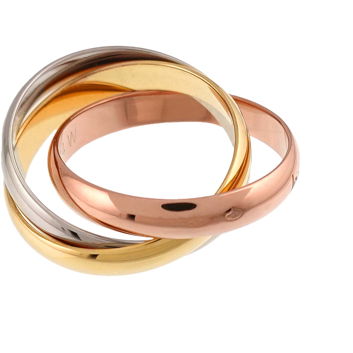 Trinity MM Ring 18K YG WG PG 750 Size51 5.5-5.75(US)