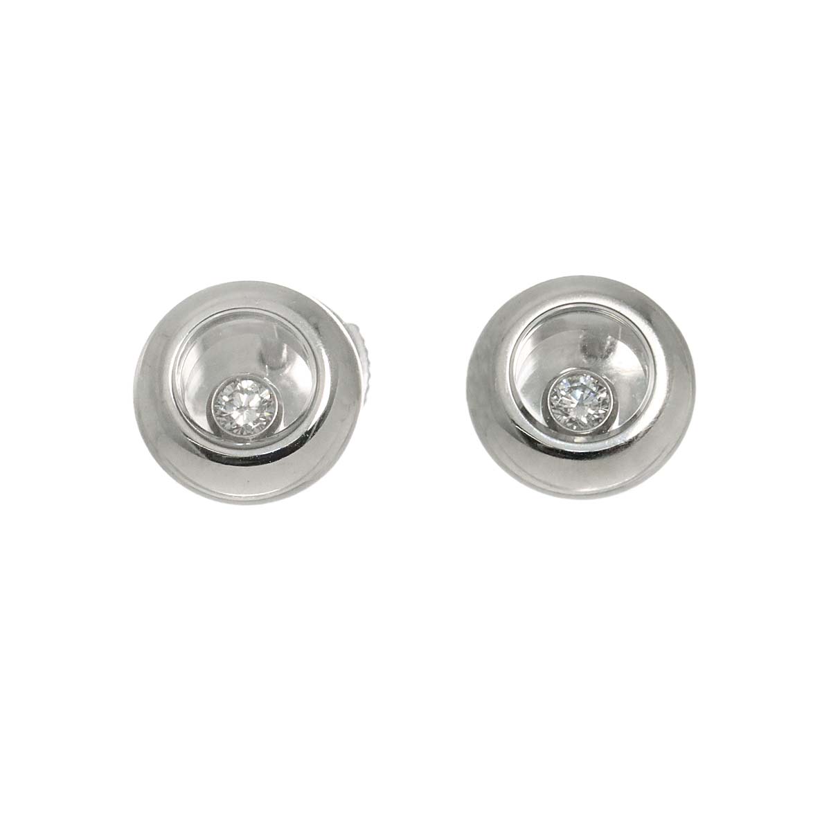 Happy Diamond Earrings Pierced 18K WG 750