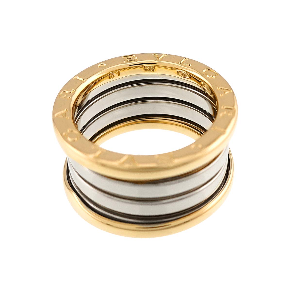 B-ZERO1 4 Band Ring 18K YG WG 750 Size51 5.25-5.5(US)
