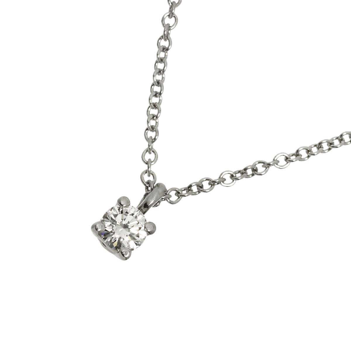 Solitaire Diamond Necklace Platinum