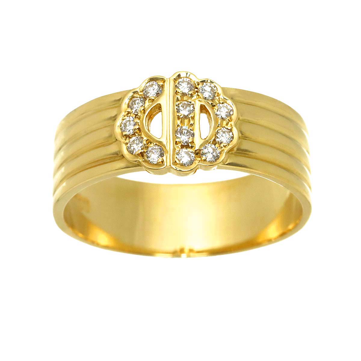 Diamond Ring 18K YG 750 size5.25(US)