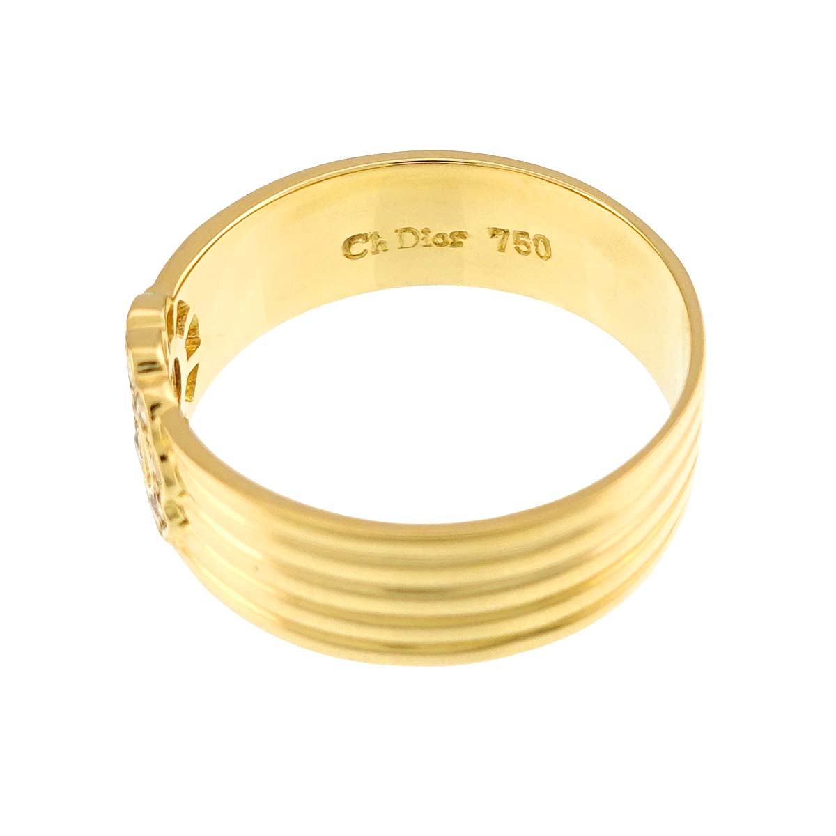 Diamond Ring 18K YG 750 size5.25(US)