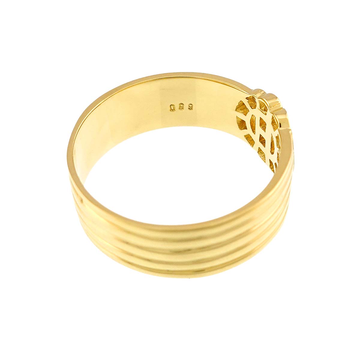 Diamond Ring 18K YG 750 size5.25(US)