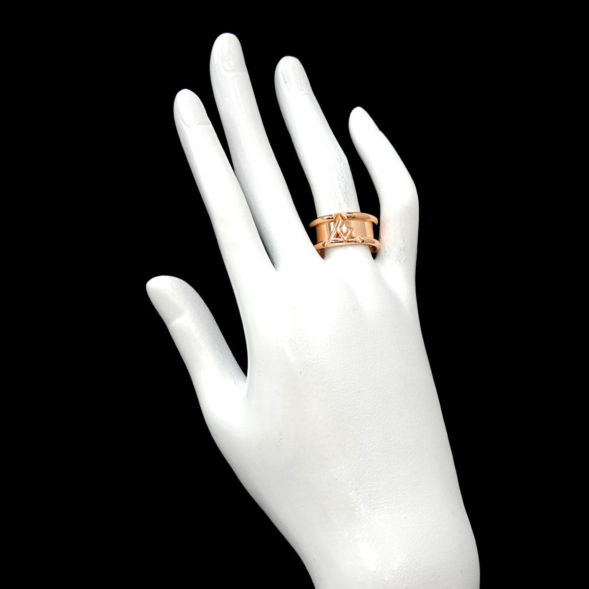 LV Diamond 18K Pink Gold 750 Size54 6.75(US)