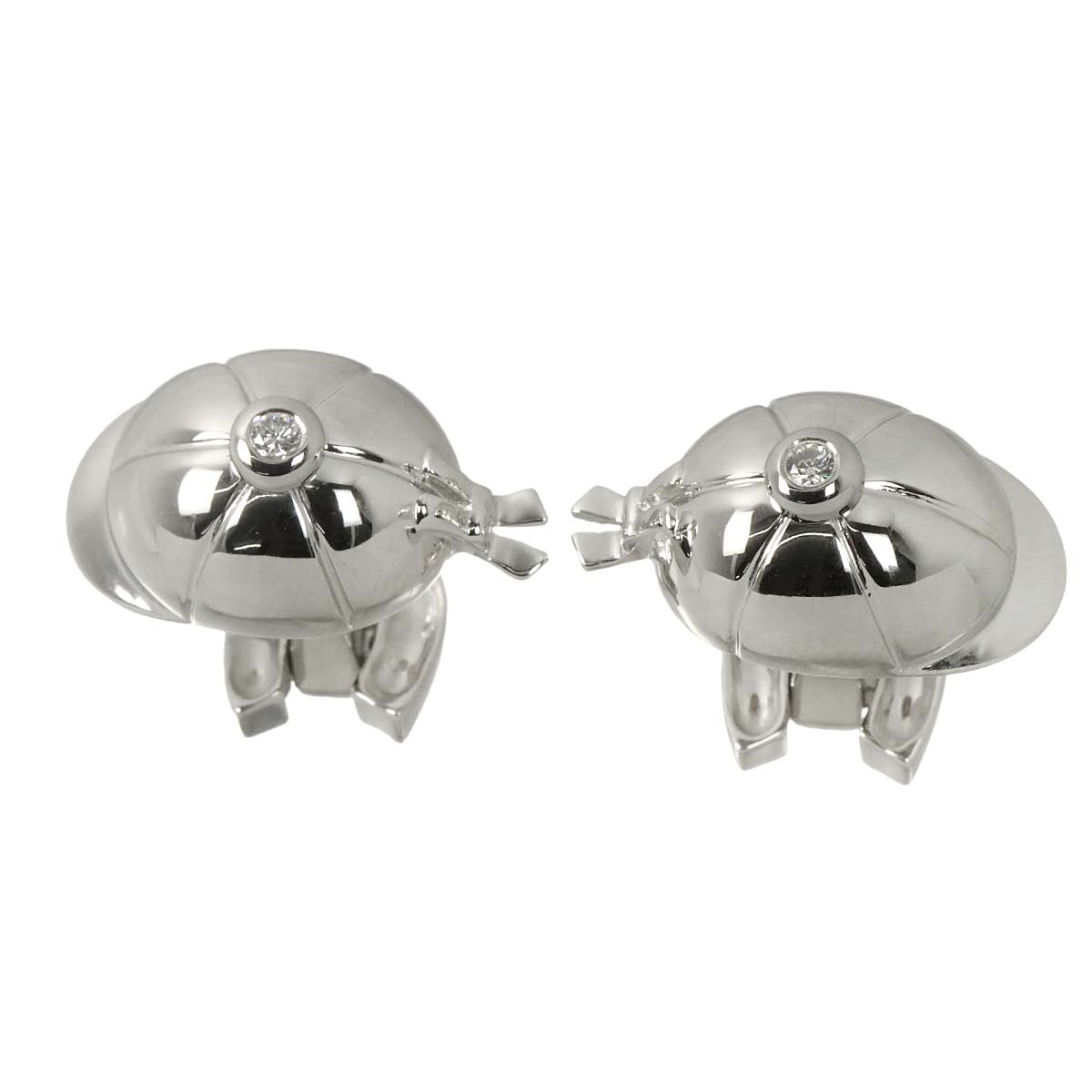 Diamond Cuff Links 18K WG White Gold 750