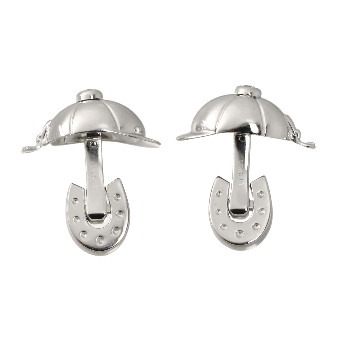 Diamond Cuff Links 18K WG White Gold 750