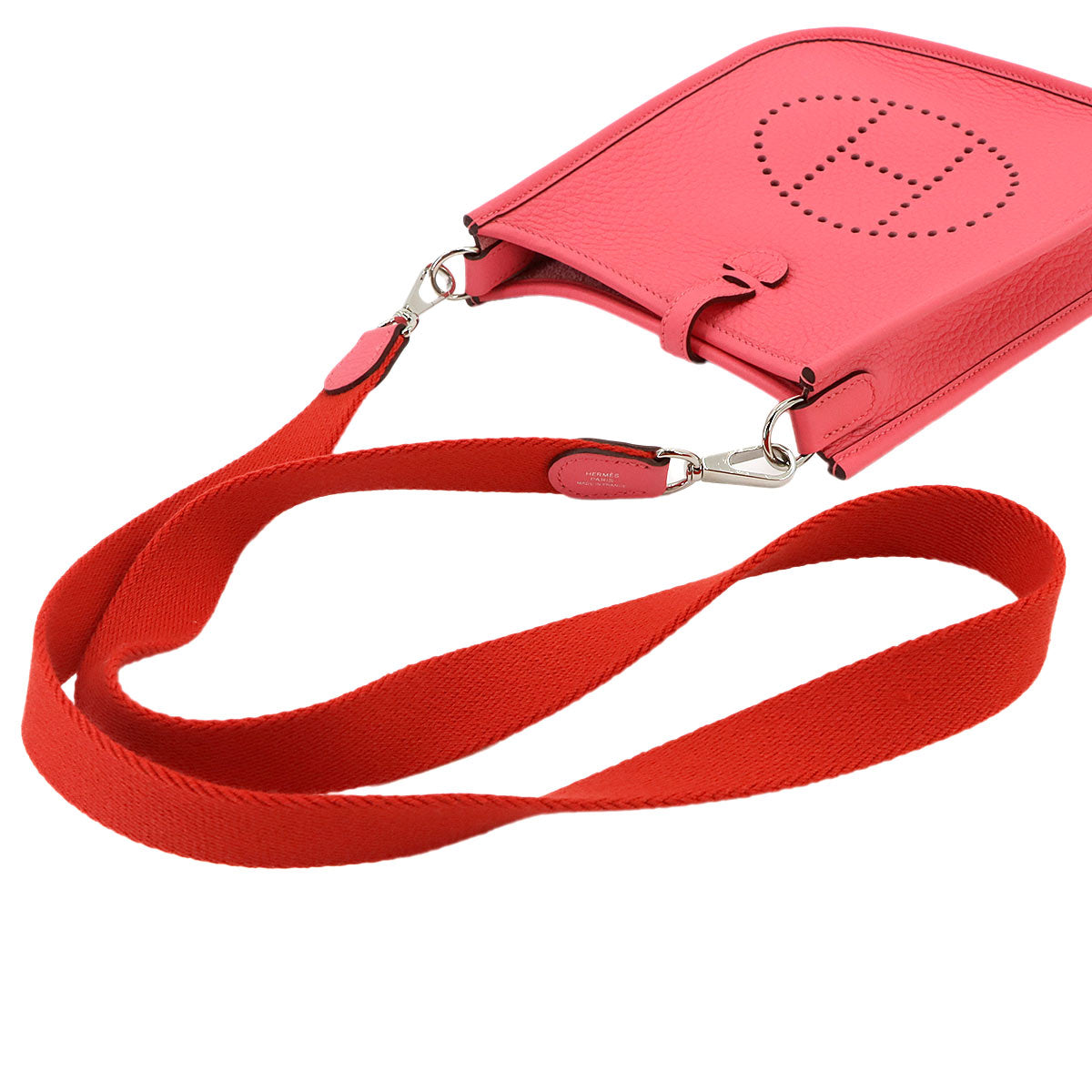 Evelyne Amazon TPM Shoulder Bag Taurillon Clemence Rose Azalee
