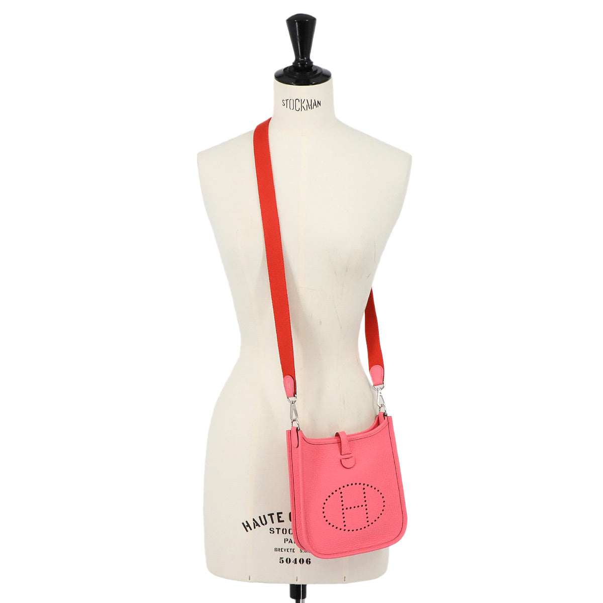Evelyne Amazon TPM Shoulder Bag Taurillon Clemence Rose Azalee