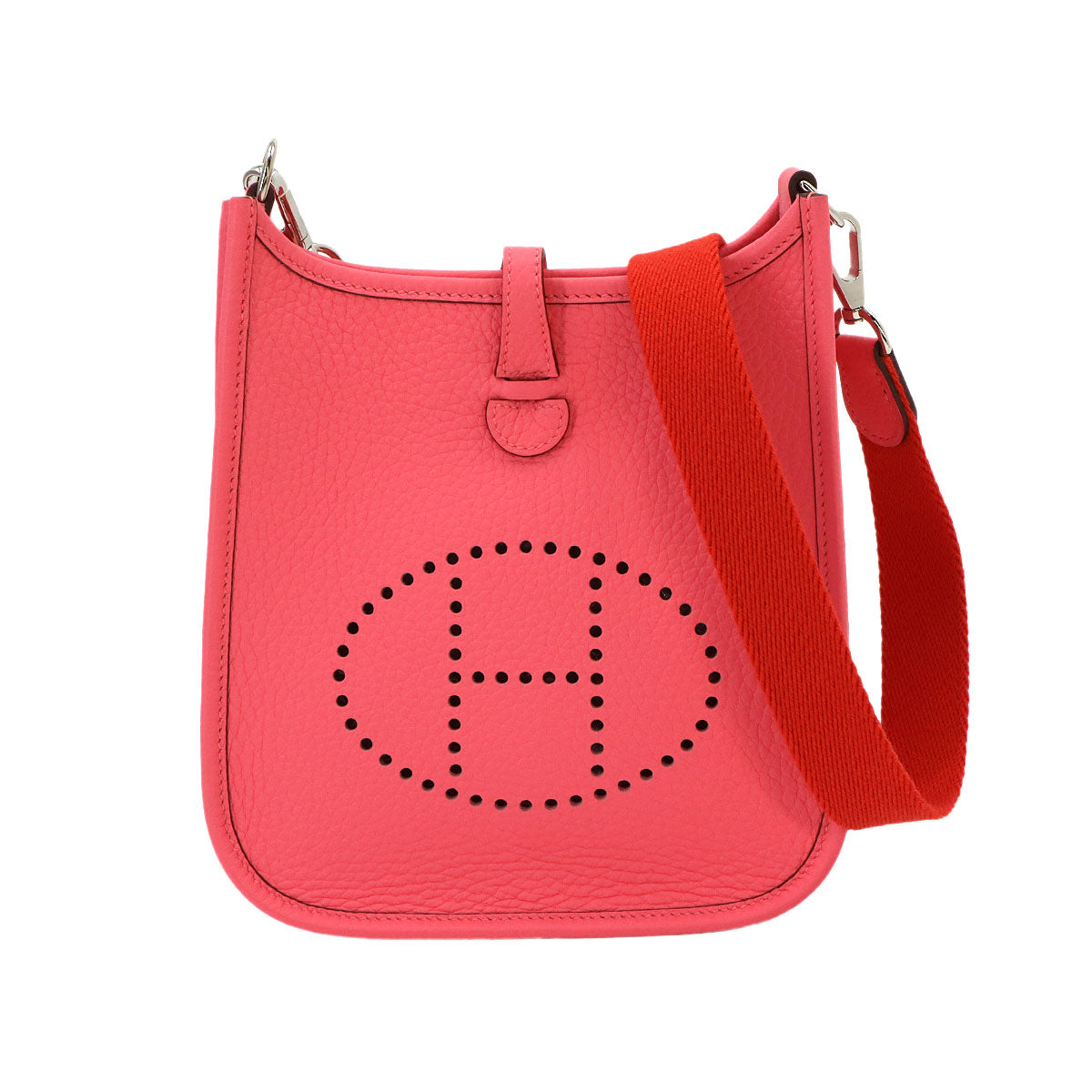 Evelyne Amazon TPM Shoulder Bag Taurillon Clemence Rose Azalee