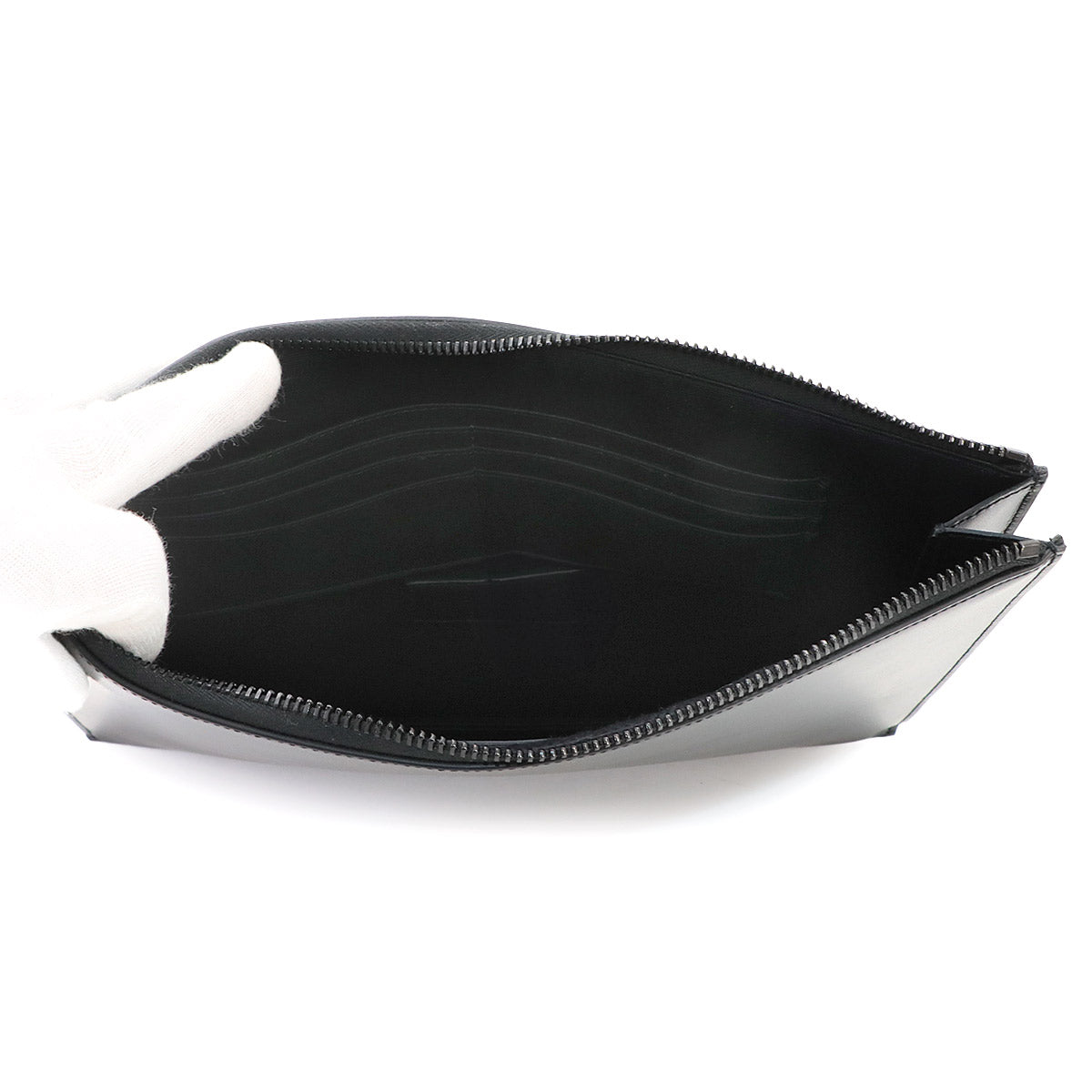 Clutch Bag Leather Black 607779 Purse