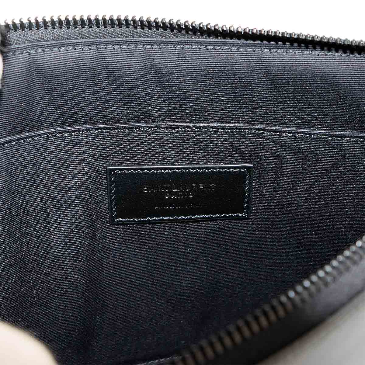 Clutch Bag Leather Black 607779 Purse