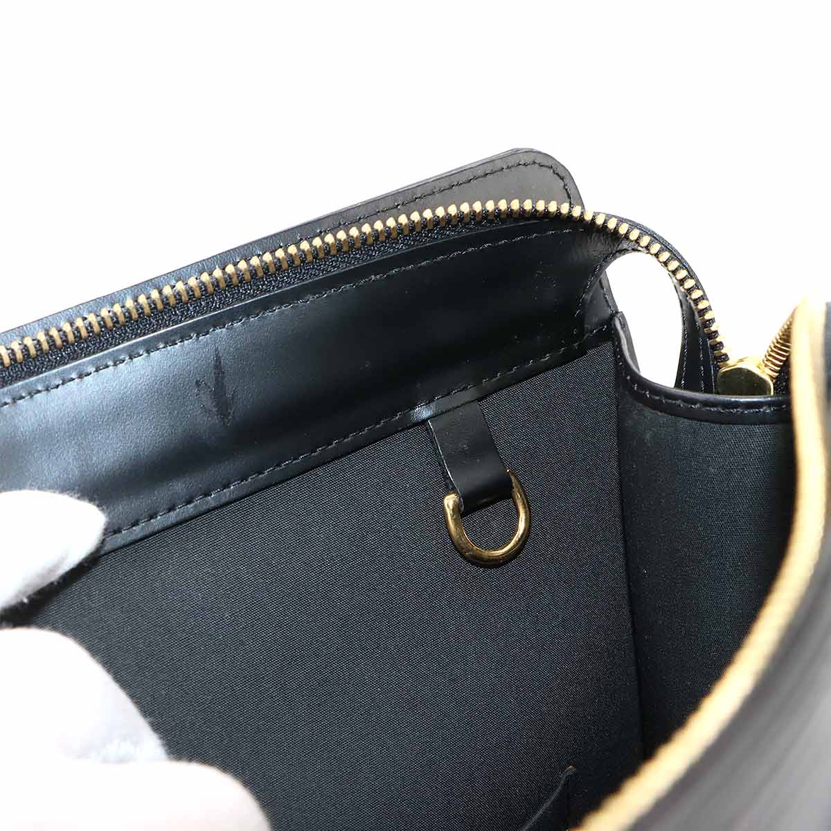 Epi Croisette PM Tote Bag Leather Noir M52492 Purse