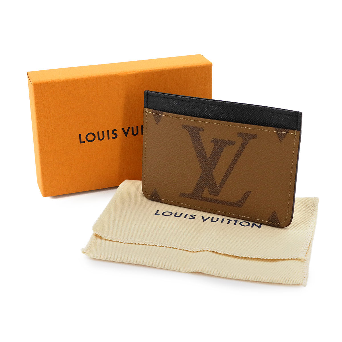 Monogram Reverse Porte Cartes LV Side Up Card Holder