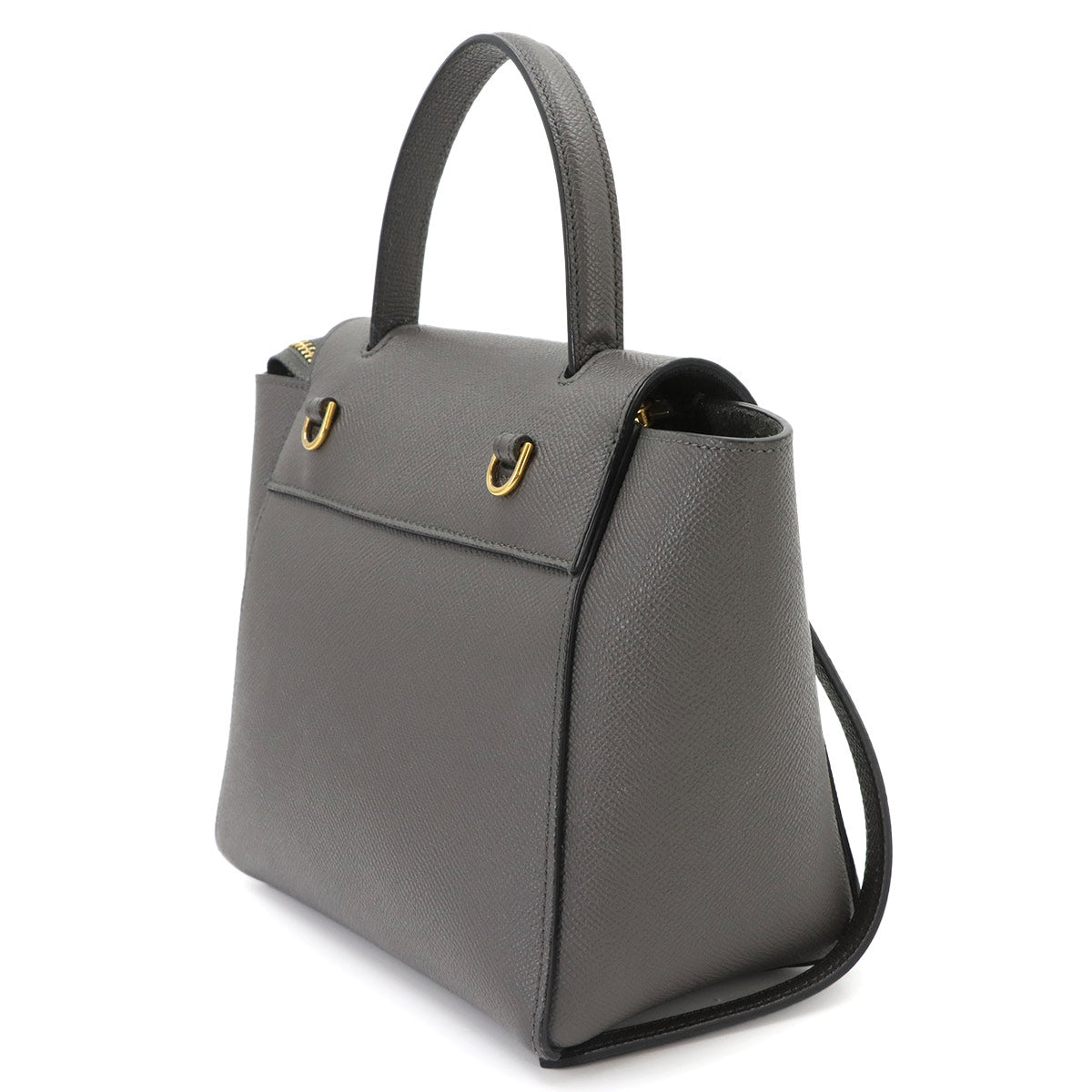 Belt Bag Nano 2way Hand Shoulder Bag Leather Gray 189003