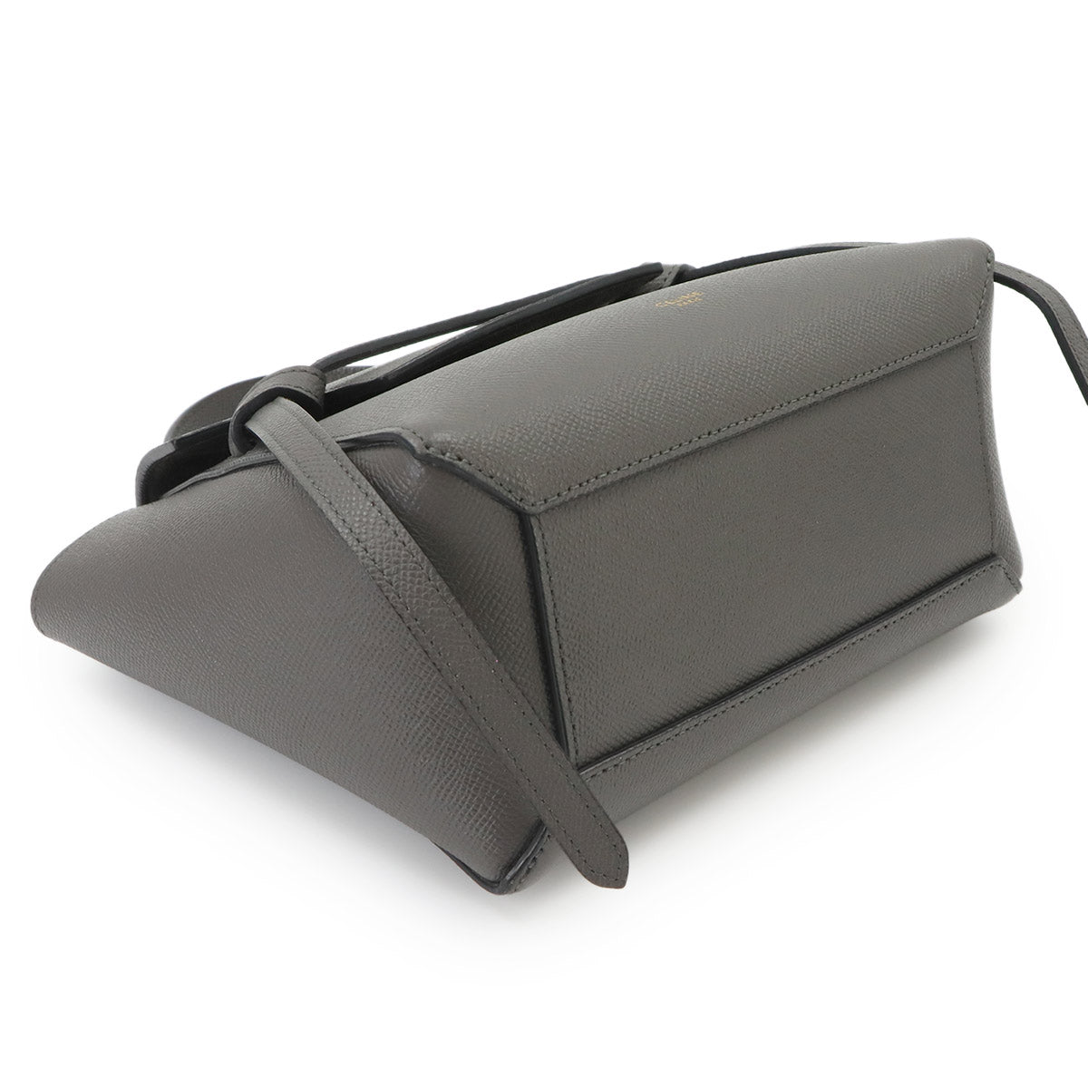 Belt Bag Nano 2way Hand Shoulder Bag Leather Gray 189003