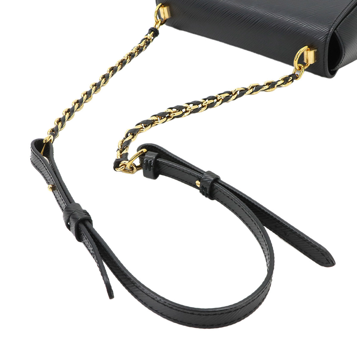 Epi Twist MM Chain Shoulder Bag Leather Noir M21117 Purse