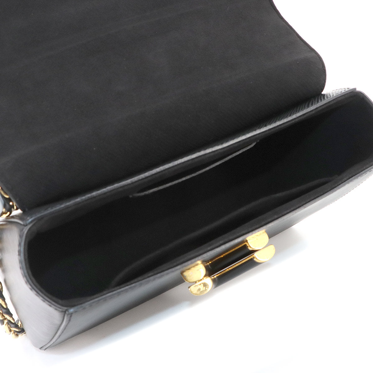 Epi Twist MM Chain Shoulder Bag Leather Noir M21117 Purse