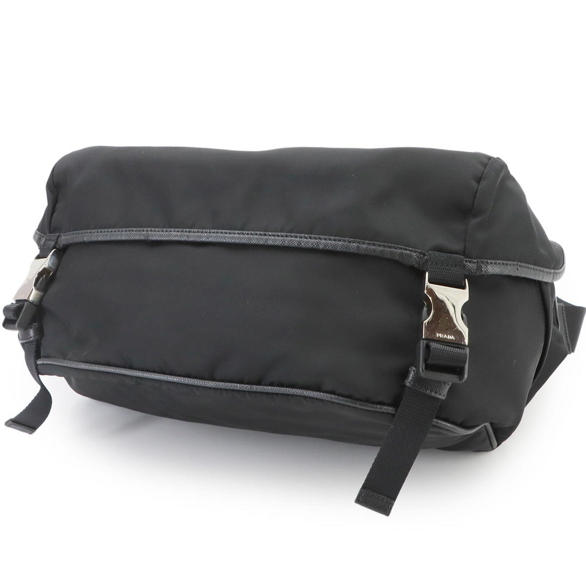 Shoulder Bag Nylon Saffiano Leather Nero Black VA0994 Purse
