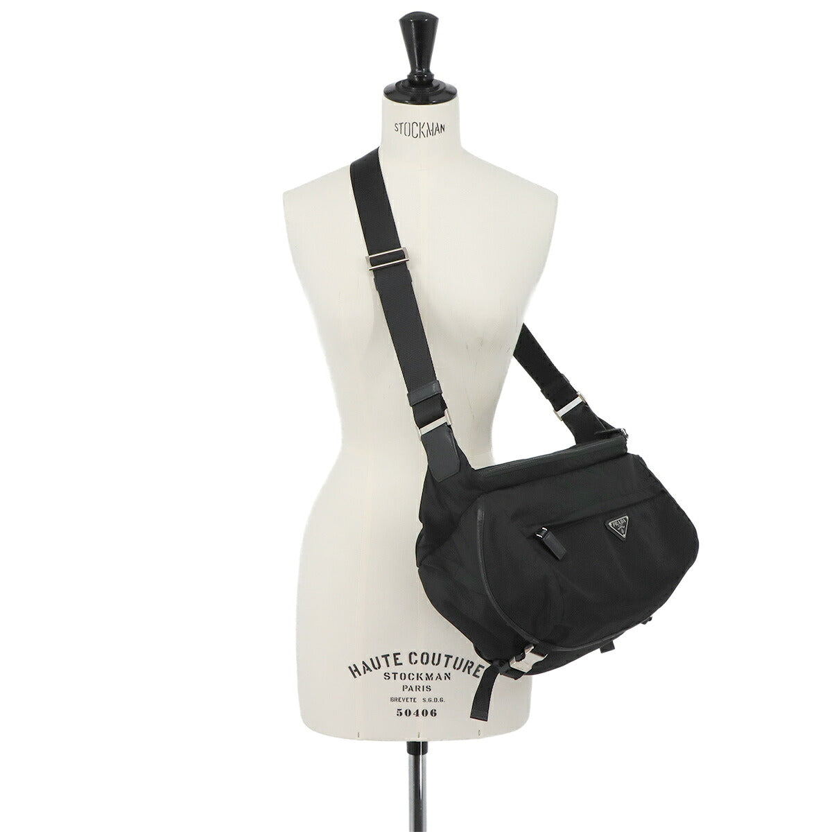 Shoulder Bag Nylon Saffiano Leather Nero Black VA0994 Purse