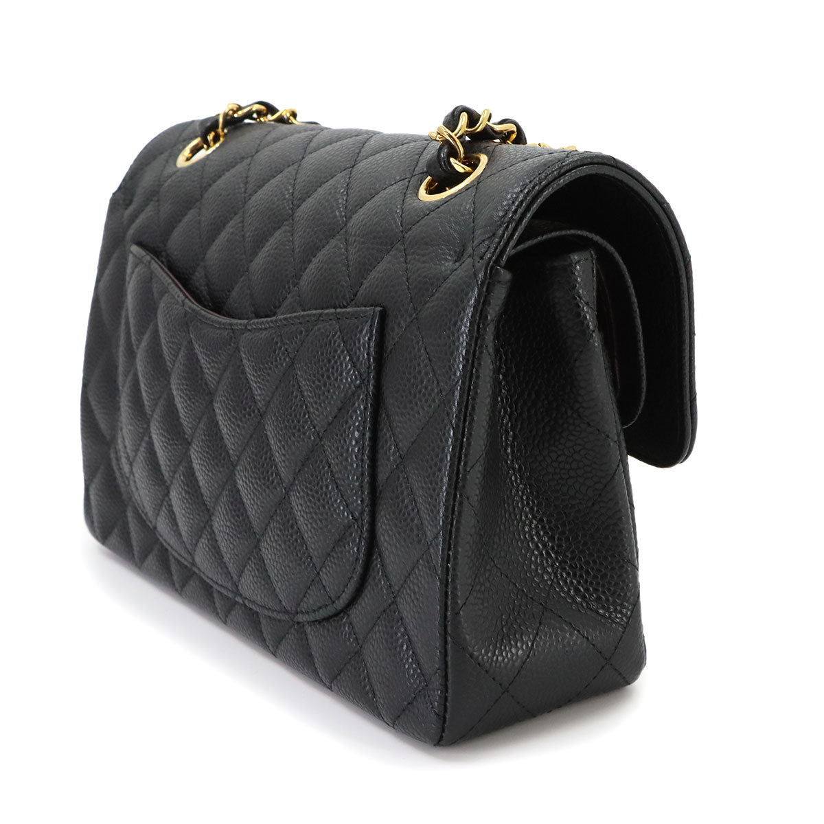 Matelasse 23 Chain Shoulder Bag Leather Black A01113