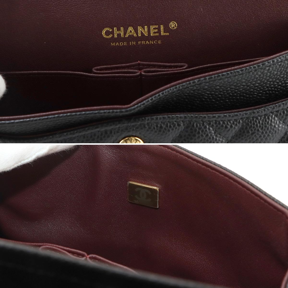 Matelasse 23 Chain Shoulder Bag Leather Black A01113