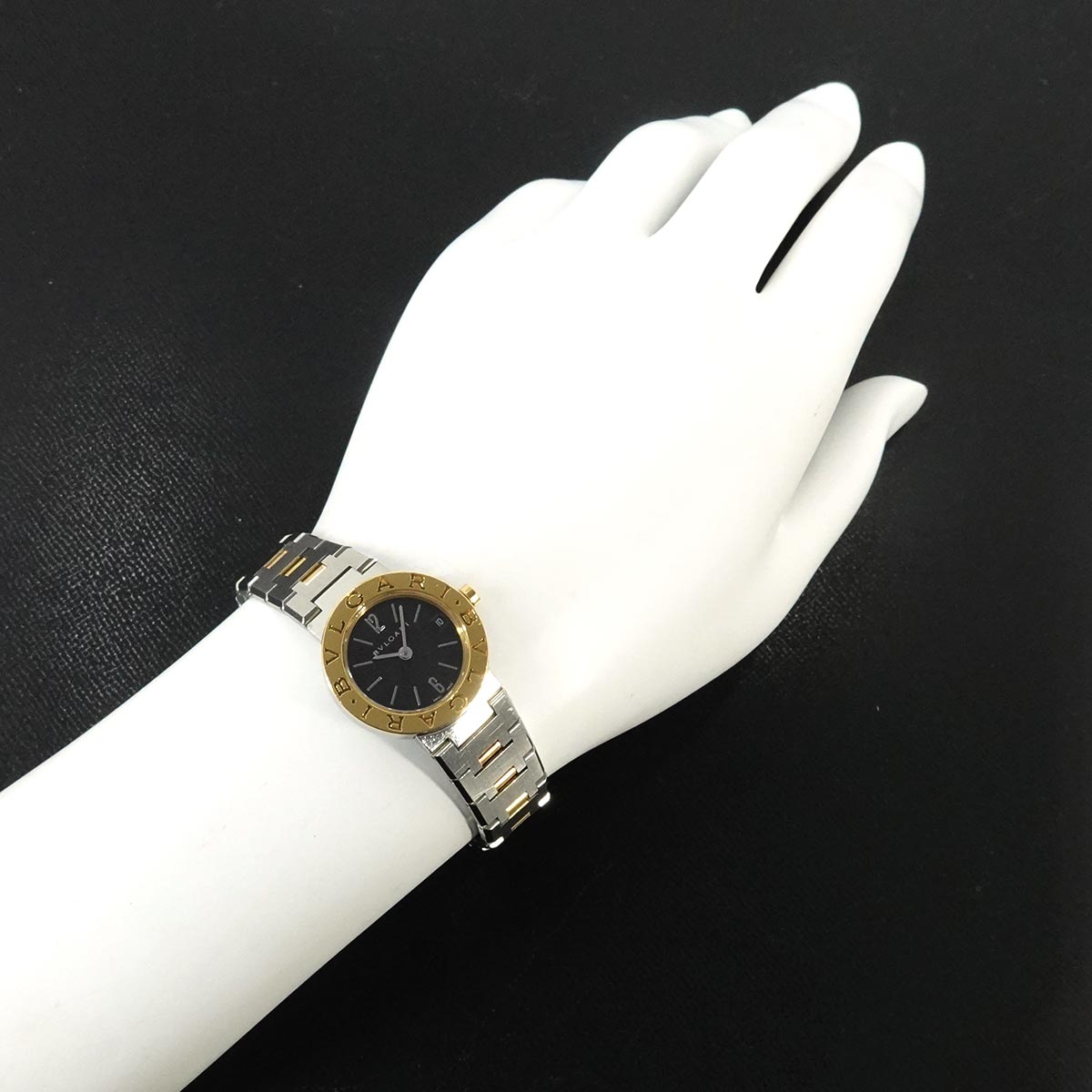 BVLGARIBVLGARI Two Tones BB23SG YG Black Dial Ladies