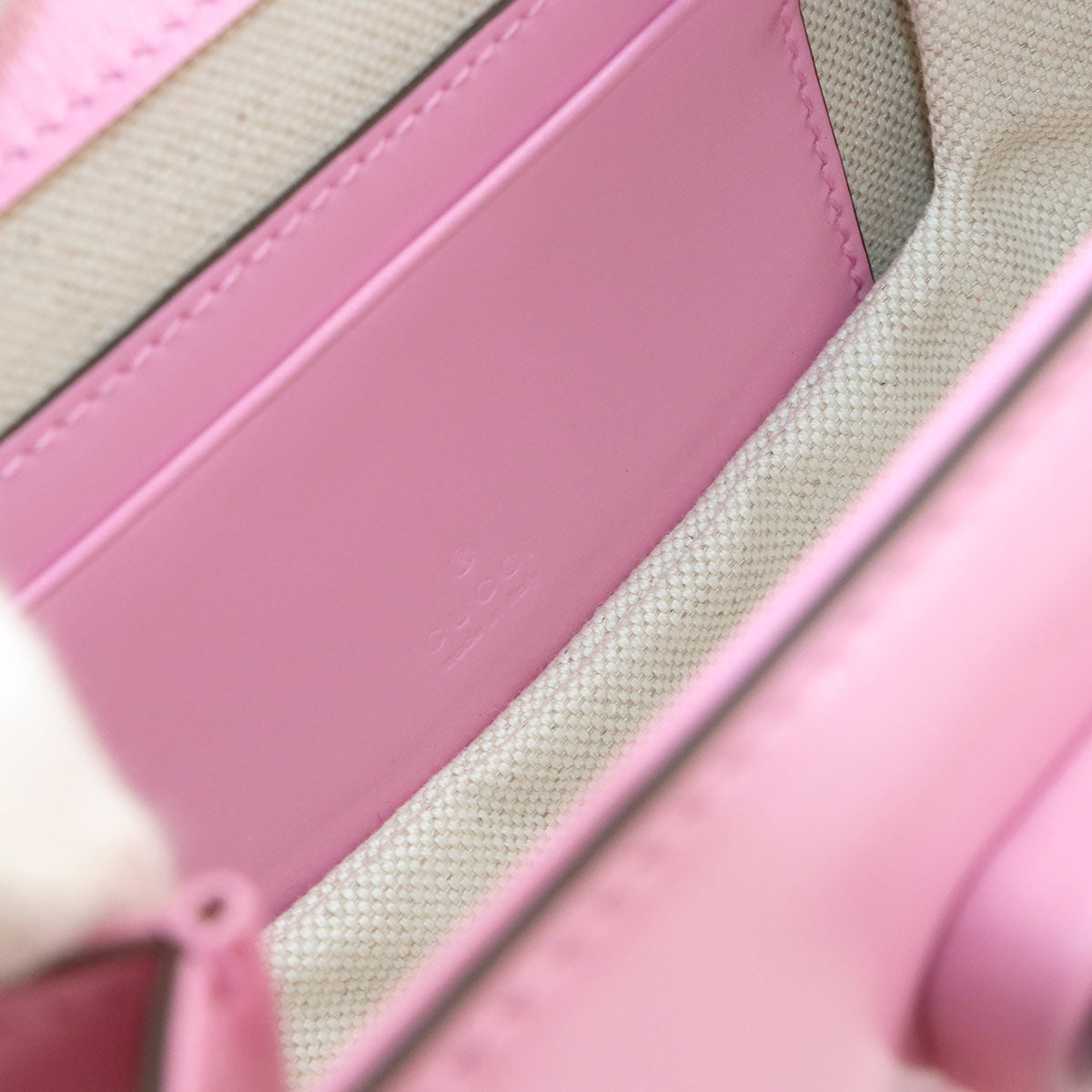 Bamboo Hand Shoulder Bag Leather Pink 686864 Purse