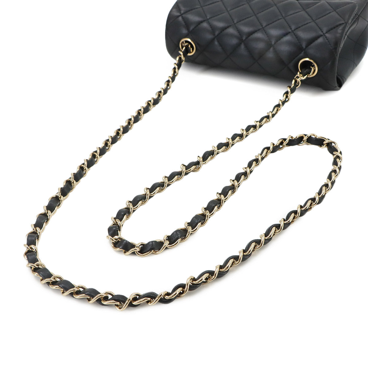 Mini Matelasse 20 Chain Shoulder Bag Leather Black A69900 Purse