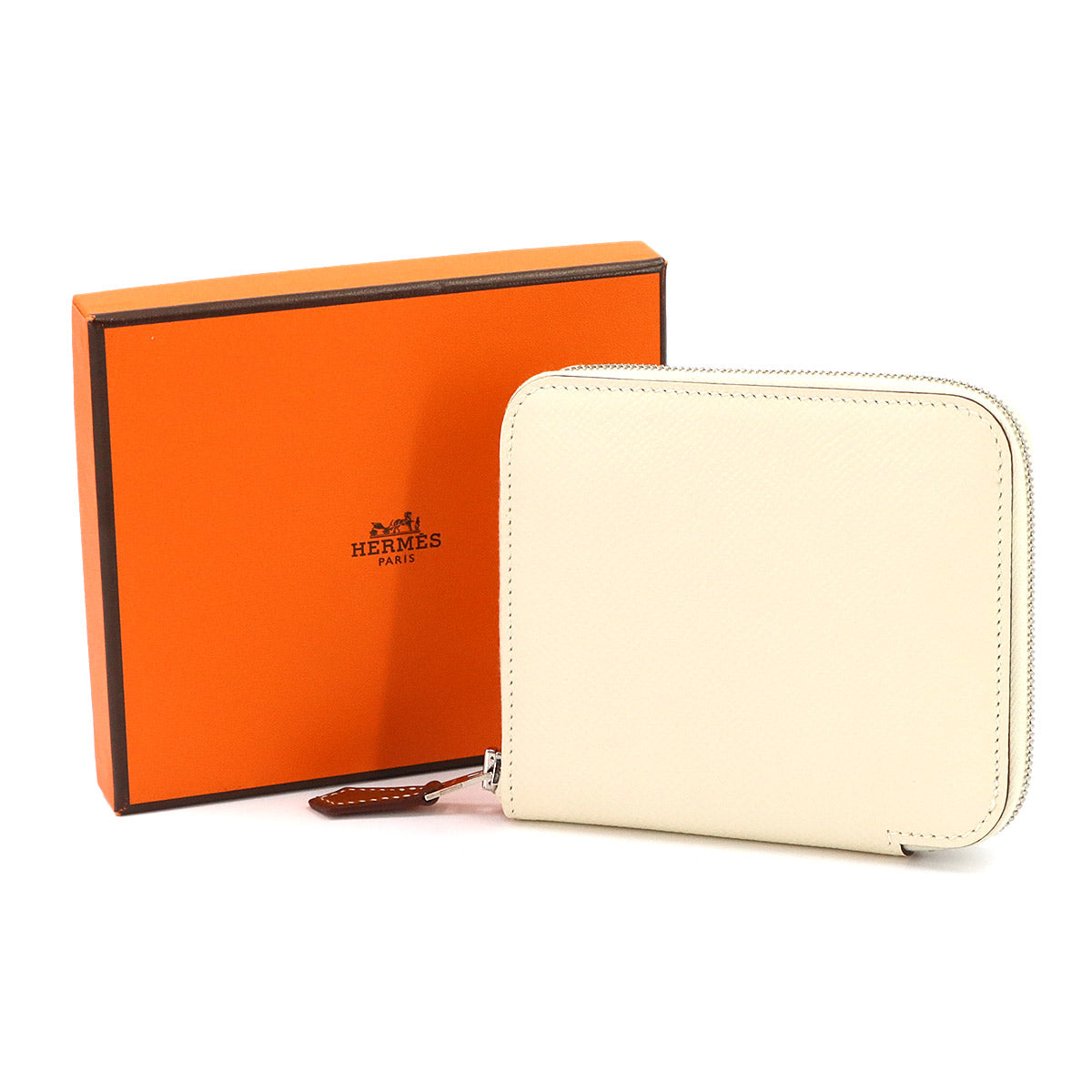 Azapp Silk'In Compact Coin Case Purse Epsom Nata