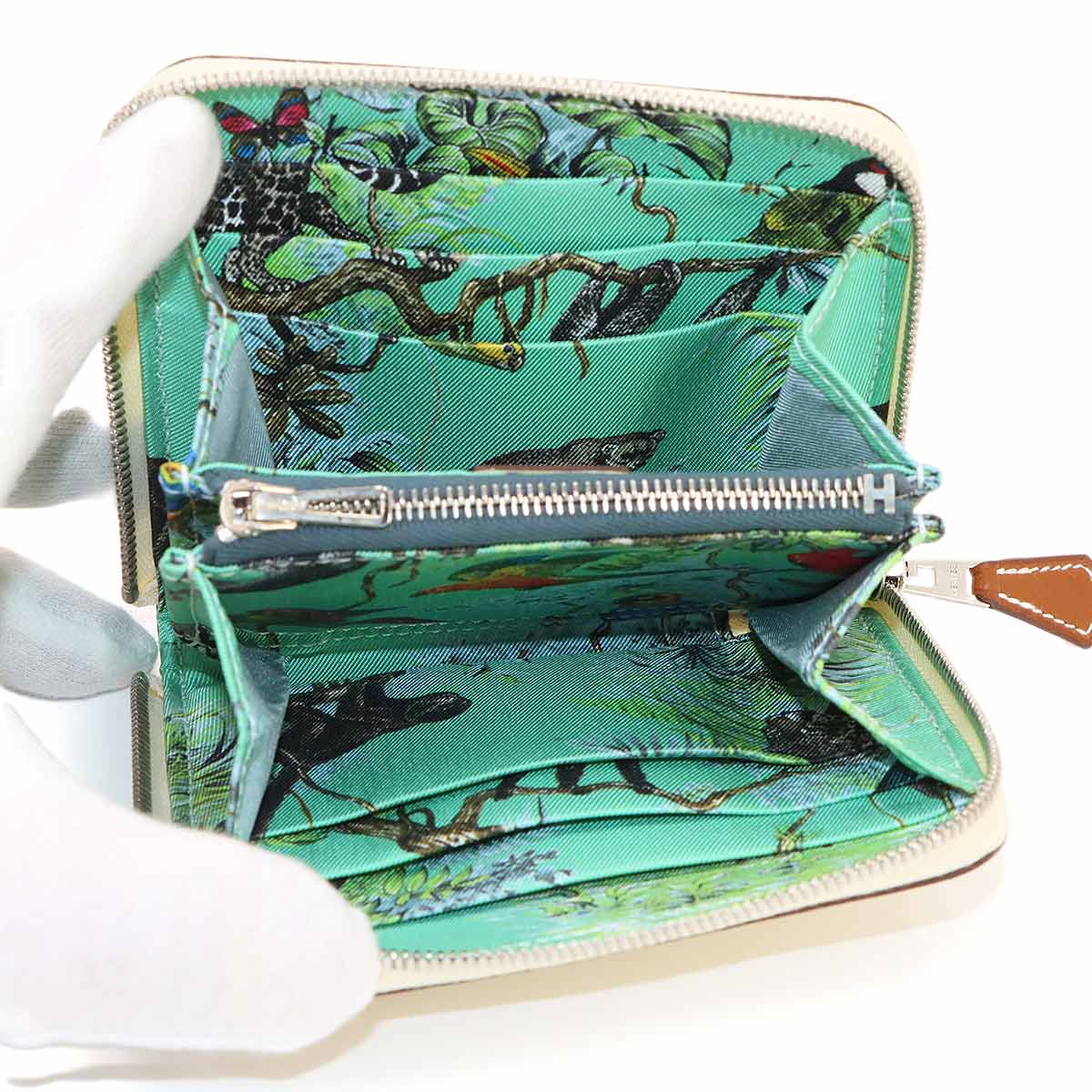 Azapp Silk'In Compact Coin Case Purse Epsom Nata