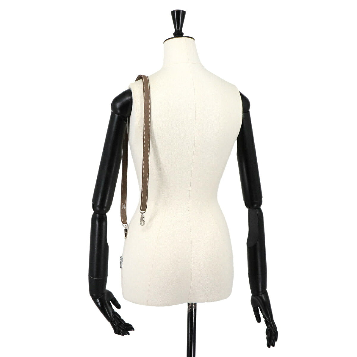 Shoulder Strap Taurillon Clemence Leather Etoupe Accessory
