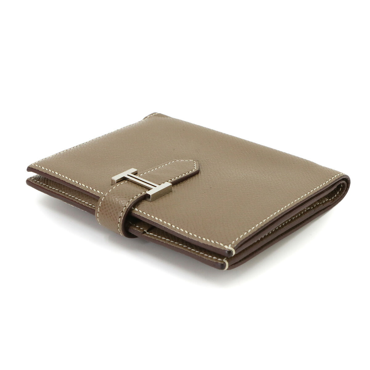 Bearn Compact Verso Wallet Veau Epsom Leather Etoupe Purse
