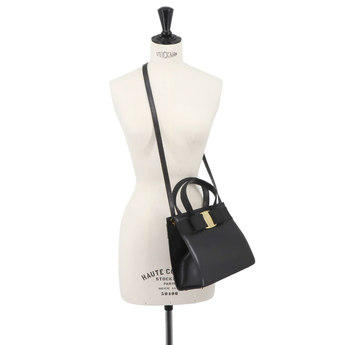 Vara Hand Shoulder Bag Leather Black Purse