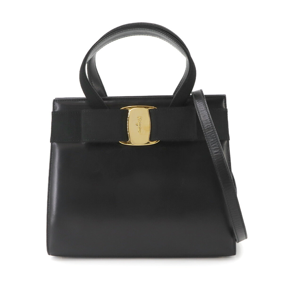 Vara Hand Shoulder Bag Leather Black Purse
