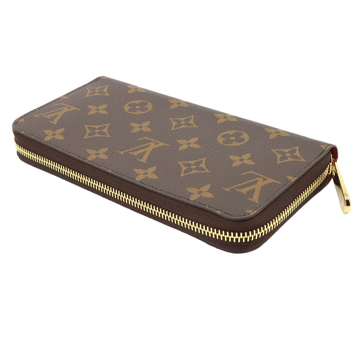 Monogram Zippy Wallet Long Brown Fuchsia M41895 Purse