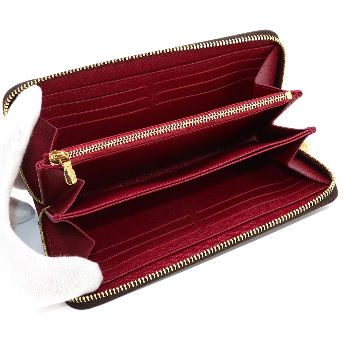Monogram Zippy Wallet Long Brown Fuchsia M41895 Purse