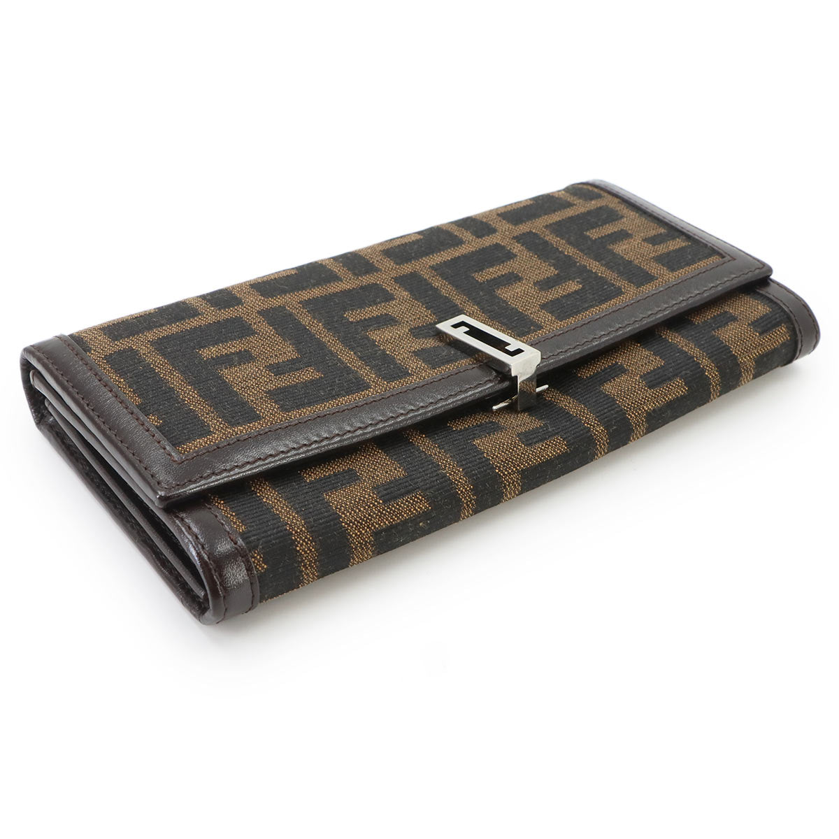 Zucca Long Wallet Canvas Leather Brown 31084 Purse 90342008