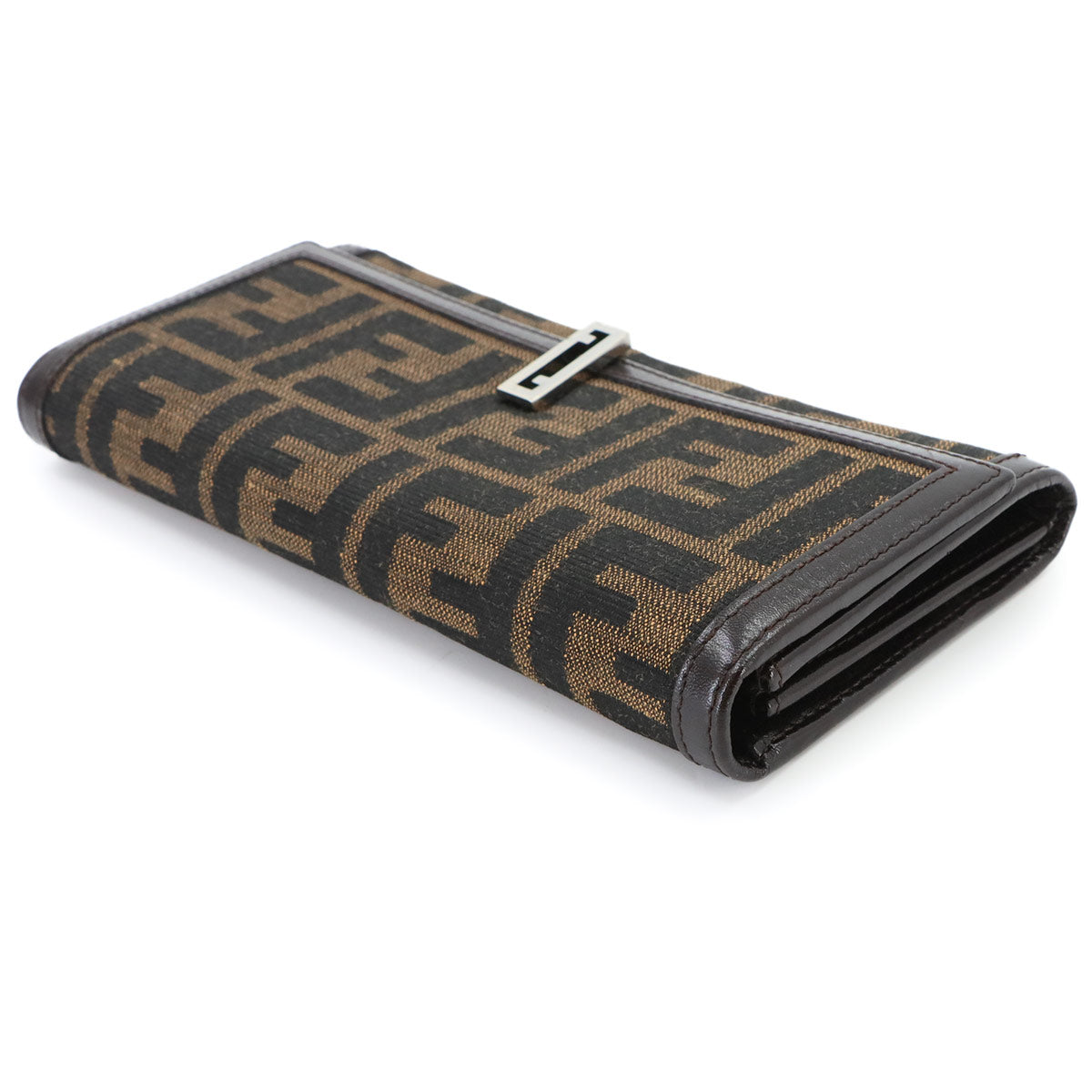 Zucca Long Wallet Canvas Leather Brown 31084 Purse 90342008