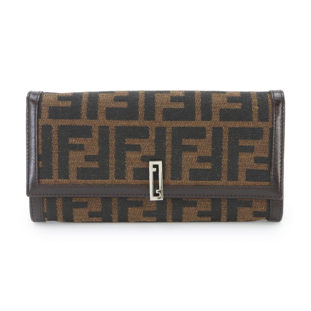 Zucca Long Wallet Canvas Leather Brown 31084 Purse 90342008