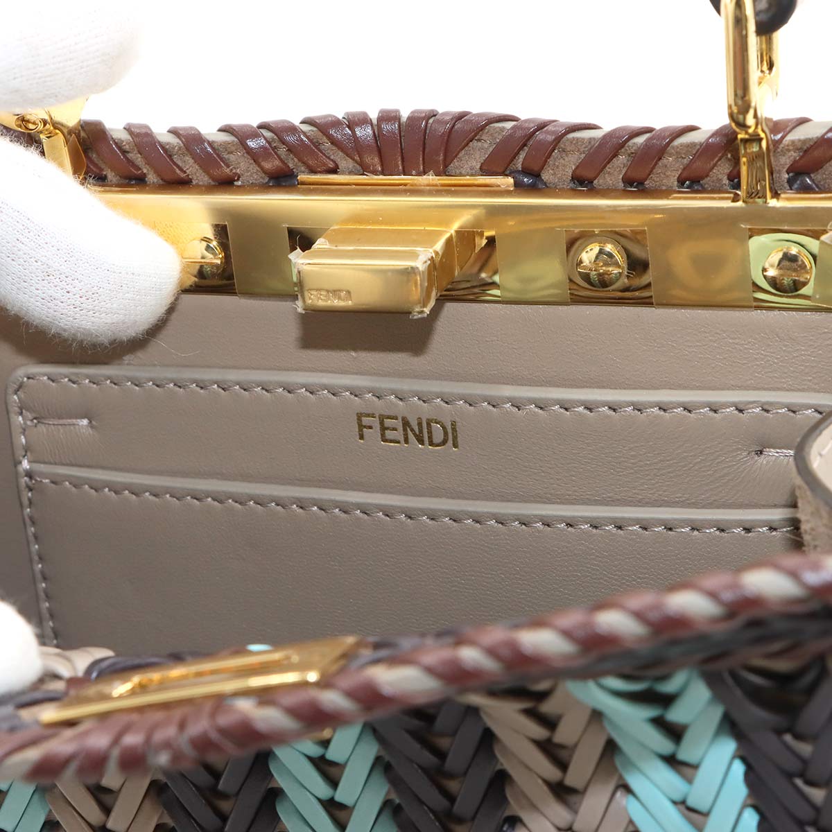 Peekaboo ISeeU Petite Hand Shoulder Bag Leather 8BN335